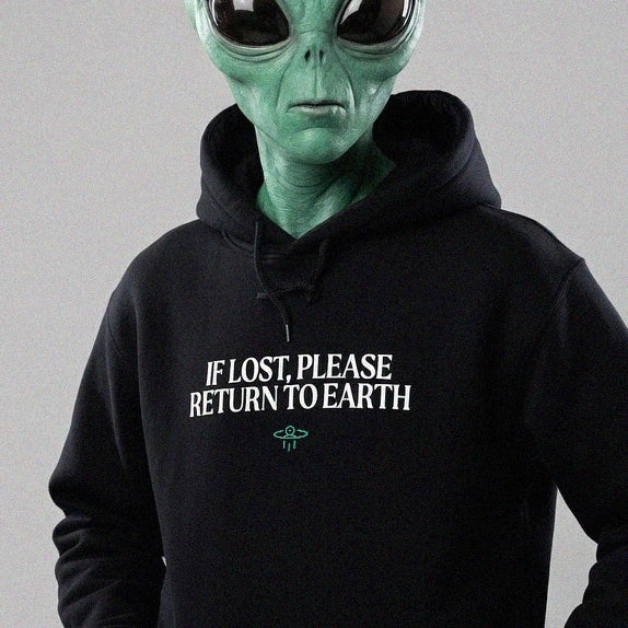 If Lost, Please Return to Earth Oversized Hoodie