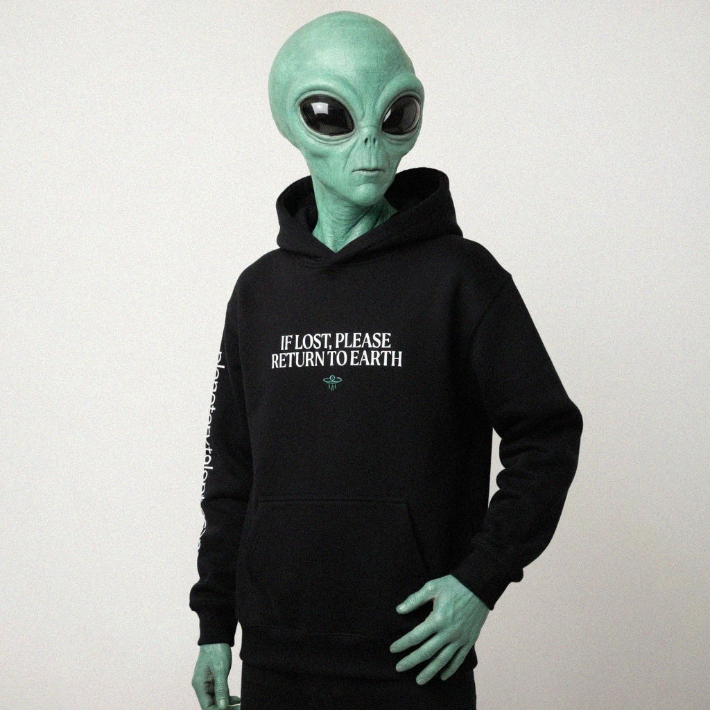 If Lost, Please Return to Earth Oversized Hoodie
